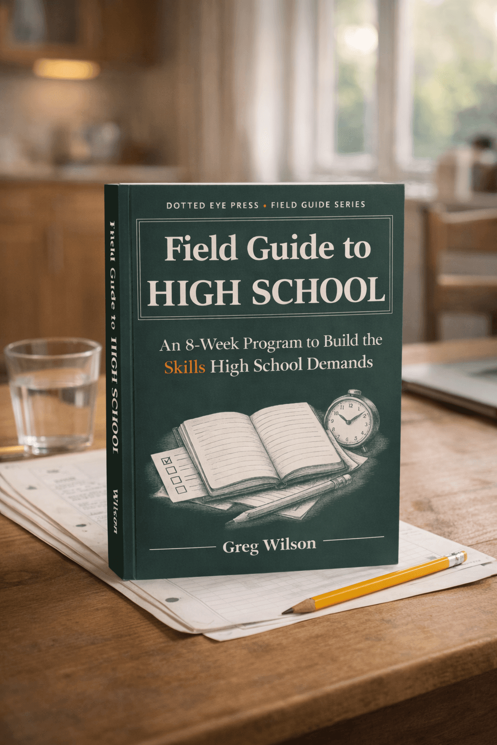 Field Guide to High School on the kitchen counter